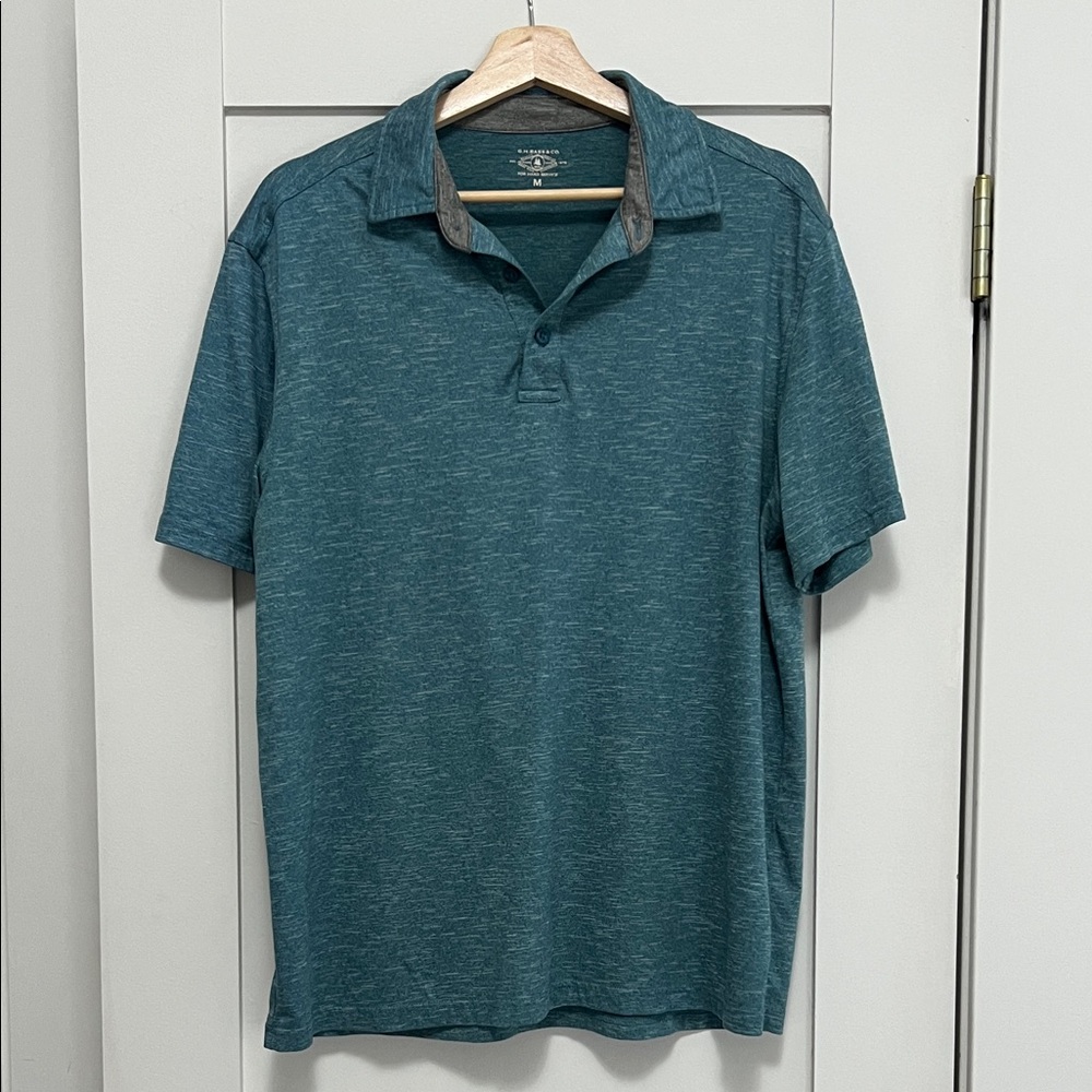 G.H. Bass & Co. Teal Heather Short-Sleeve Polo